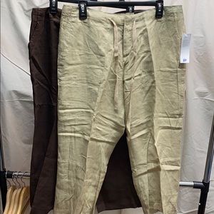 NWT - 2 pairs 16P St John’s Bay linen Capri